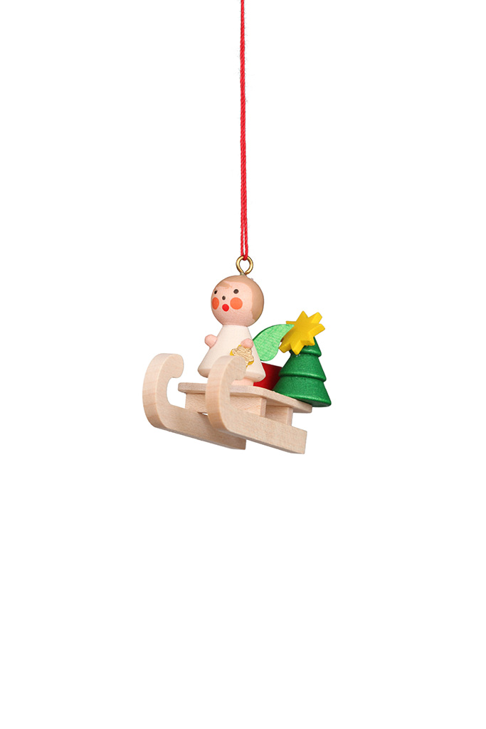 Angel On Sled Ornament