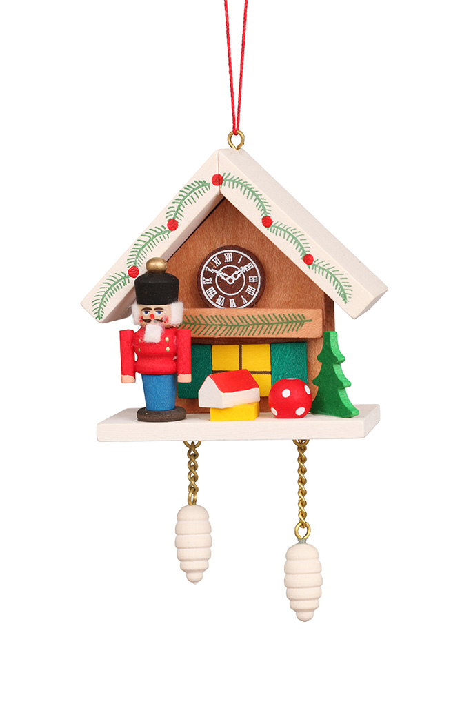 Cuckoo Clock Brown With Nutcr. Ornament