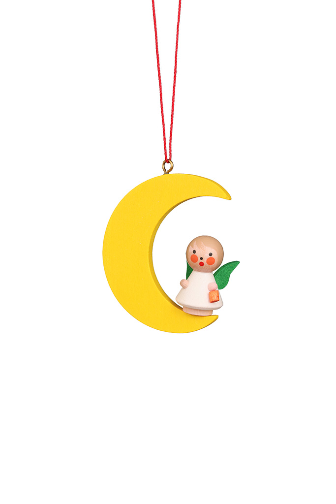 Angel In Moon Ornament