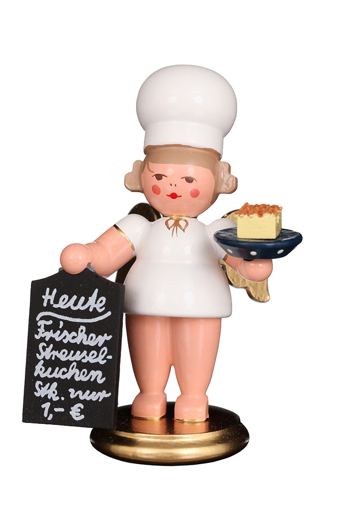 Bäckerengel mit Streuselkuchen Bäckerengel mit Streuselkuchen
