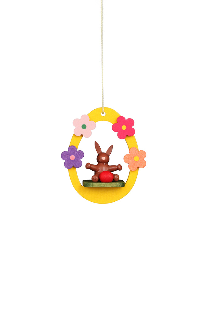 Rabbit Brown In Egg Ornament