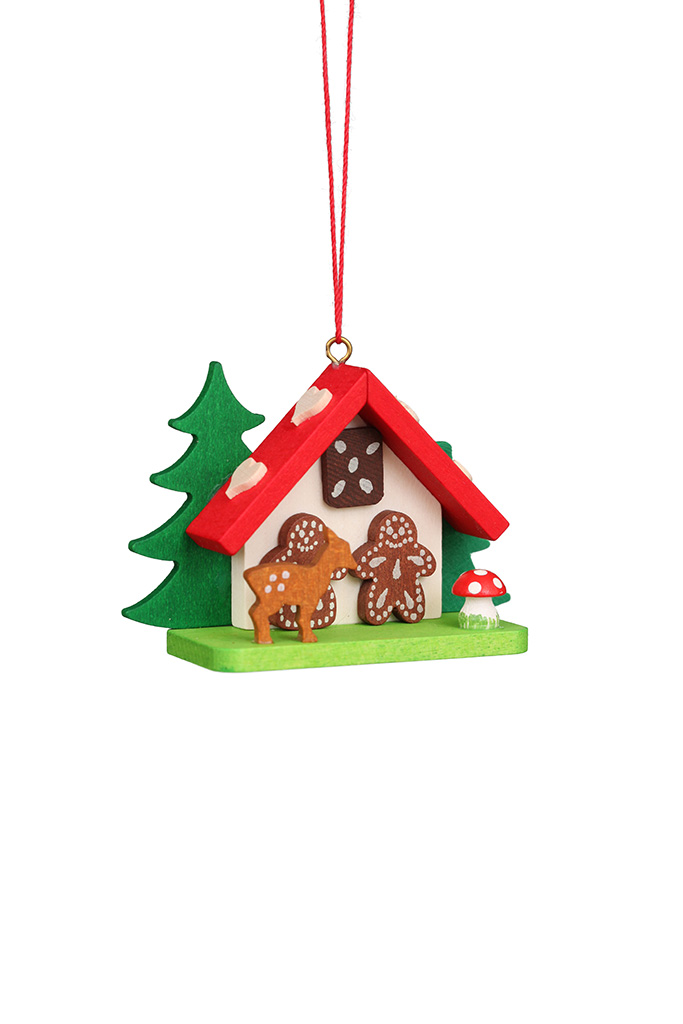 Gingerbreadhouse With Fawn Ornament