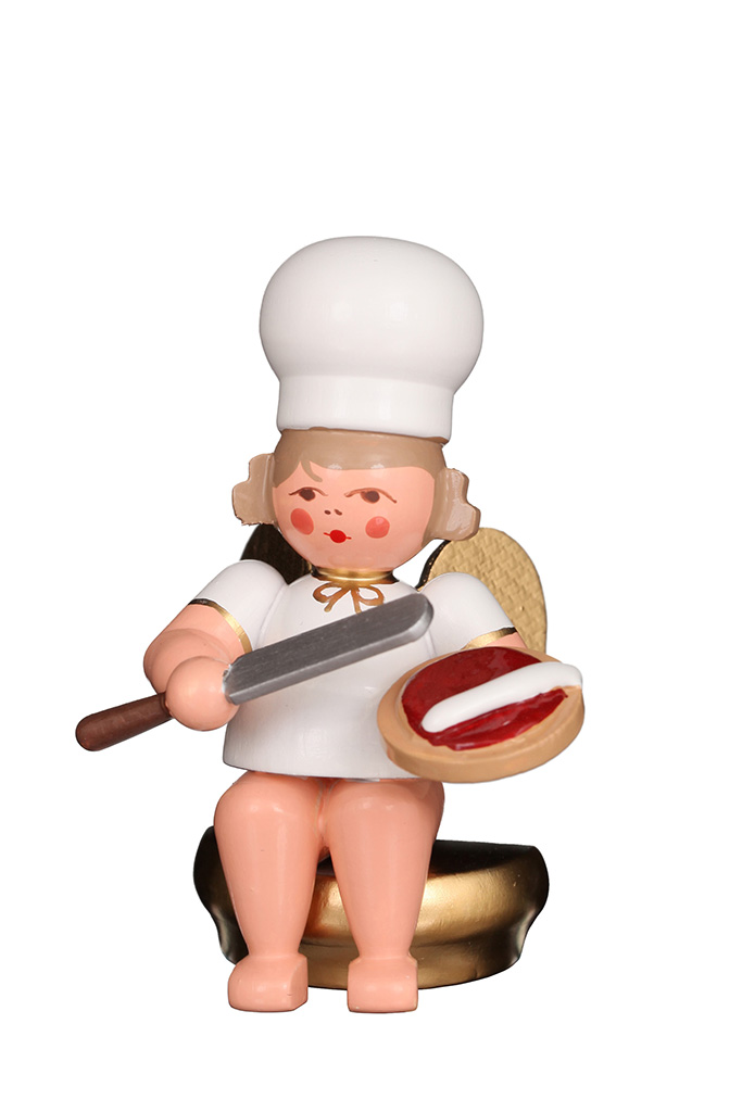 Bäckerengel sitzend mit Palette Bäckerengel sitzend mit Palette