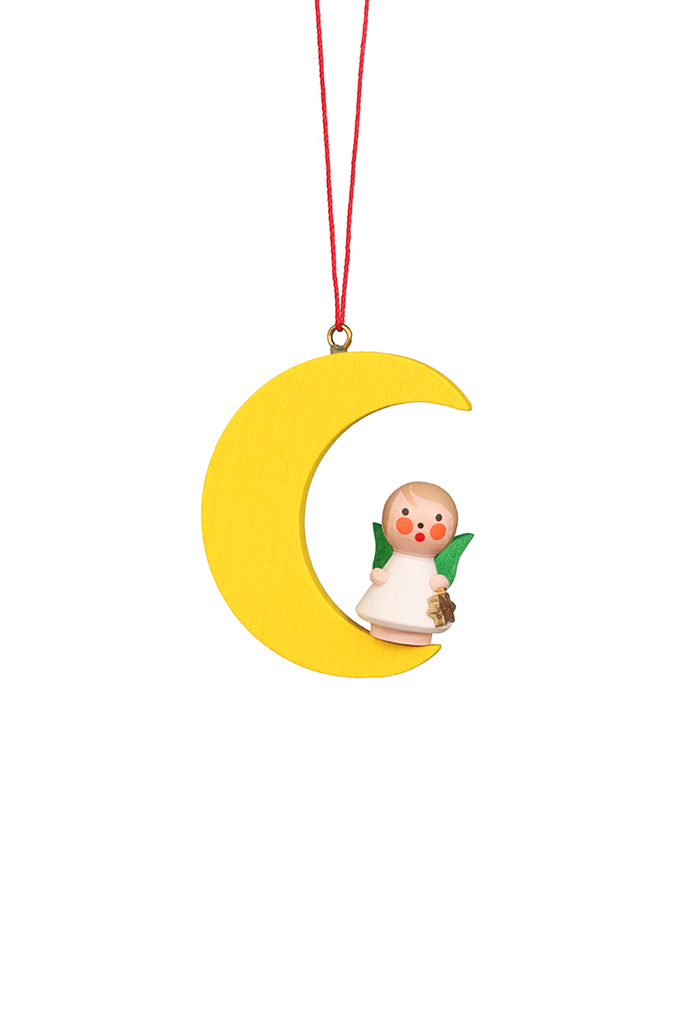 Angel In Moon Ornament