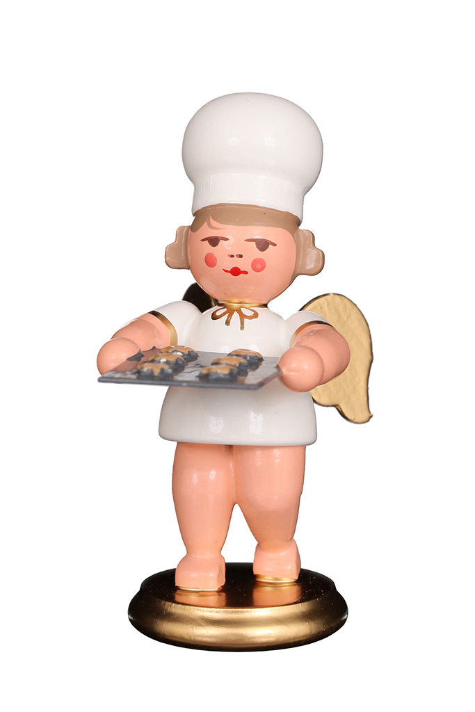 Anděl pekař s plechem na pečení