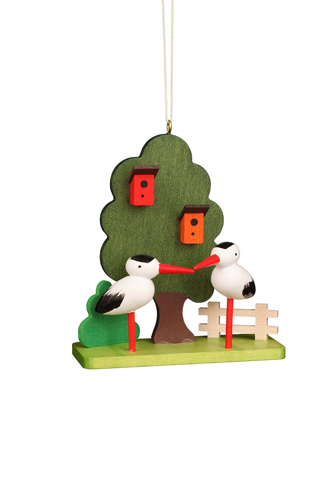 Stork Couple At The Tree Ornament