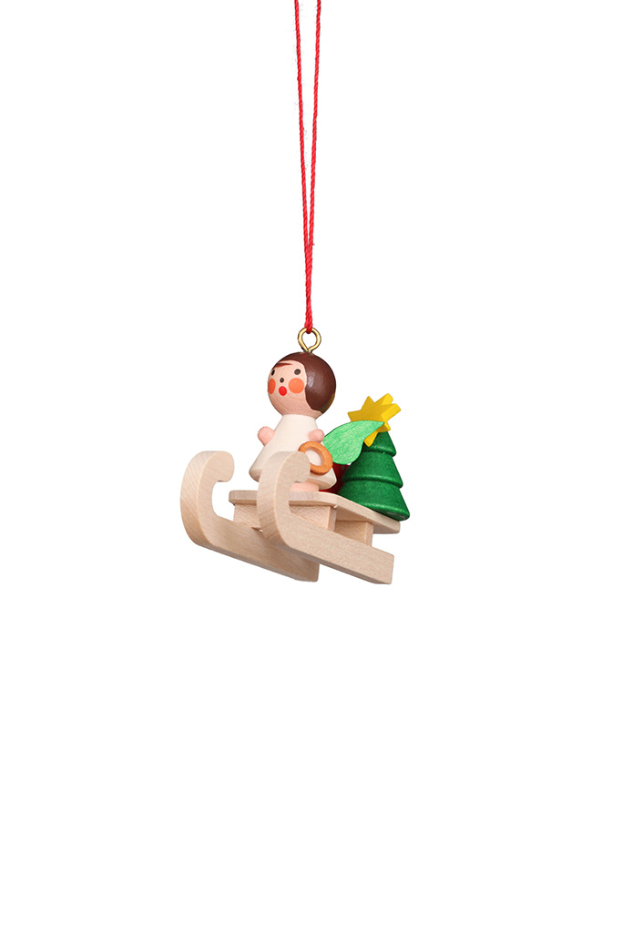 Angel On Sled Ornament