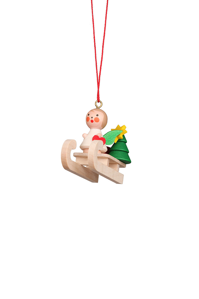 Angel On Sled Ornament