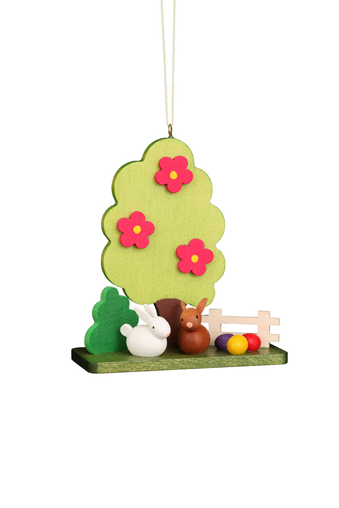 Rabbit Couple At The Tree Ornament Rabbit Couple At The Tree Ornament