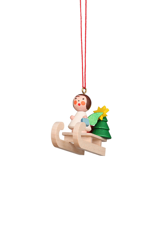 Angel On Sled Ornament