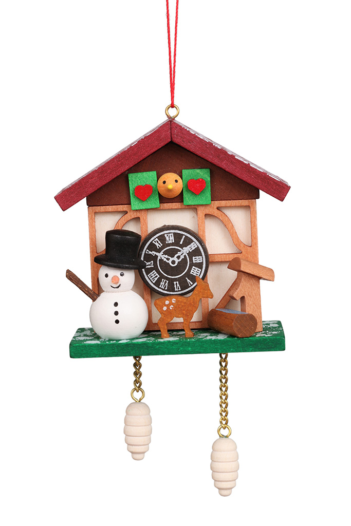 Cuckoo Clock Snowman Ornament